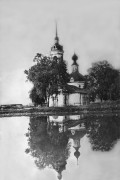 Церковь Происхождения Честных Древ Креста Господня, 1900—1917 год фото с сайта http://photo.galich.com/postcards.php?image_id=540<br>, Русаково, Галичский район, Костромская область