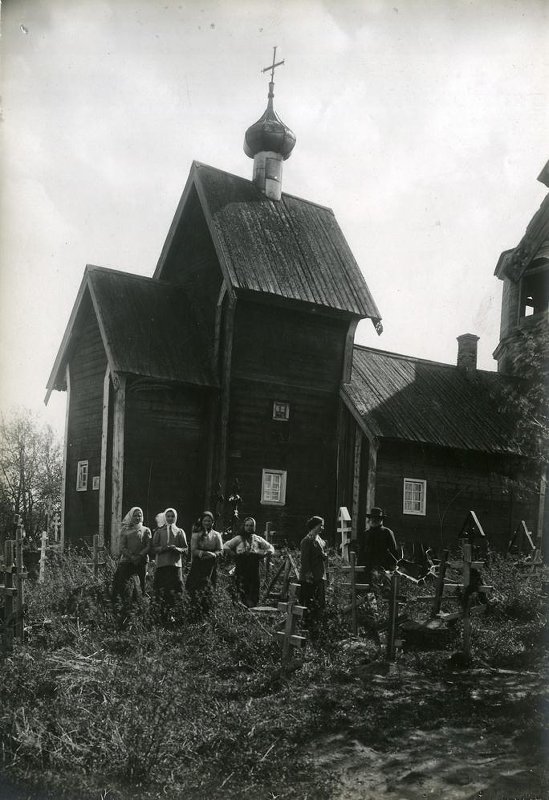 Церковь Георгия Победоносца, Шеменичи (Шеменский погост) (Подпорожский район, Ленинградская область). архивная фотография, Фото 1916 г. из фондов Российского этнографического музея. (ГК №25333838)