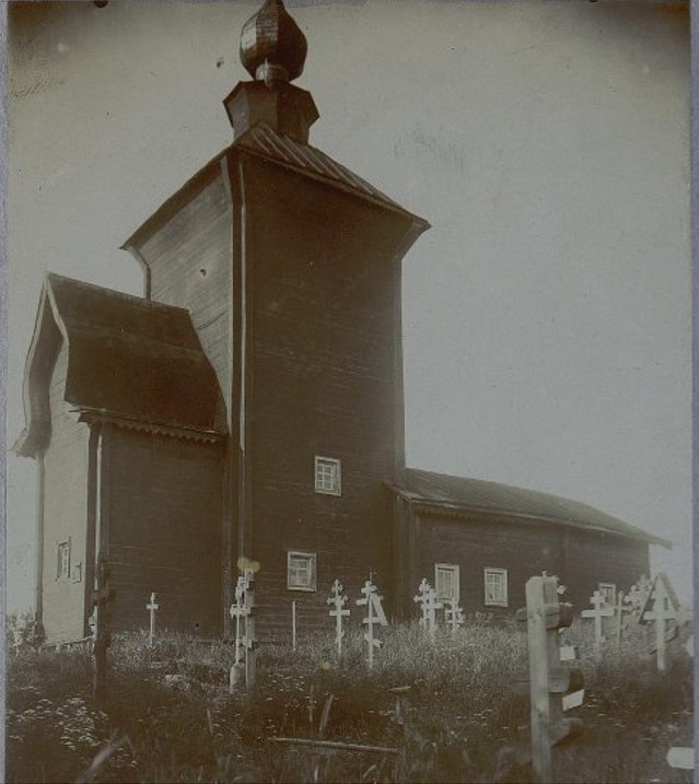 Церковь Михаила Архангела, Андреевщина (Кондуши) (Лодейнопольский район, Ленинградская область). архивная фотография, Фото Григорьева Н. К. 1913 г. из фондов музея при Российской академии художеств. (Музейный № Ф-14852)