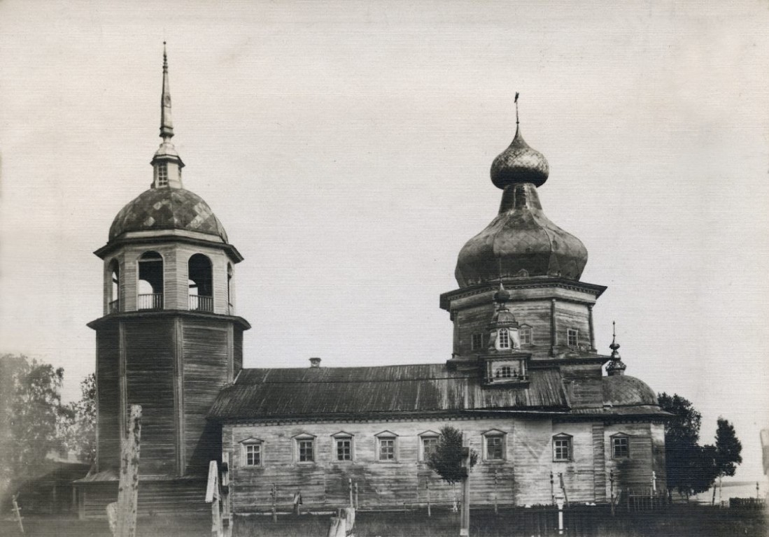Церковь Георгия Победоносца, Кононово (Хотеново) (Каргопольский район, Архангельская область). архивная фотография, Старинное фото из частного архива