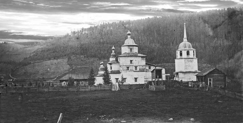Церковь Спаса Нерукотворного Образа, Илимск (акватория Усть-Илимского водохранилища) (Нижнеилимский район, Иркутская область). архивная фотография, 1913 год фото с http://russian-church.ru/viewpage.php?cat=кirenskij-uezd&page=6