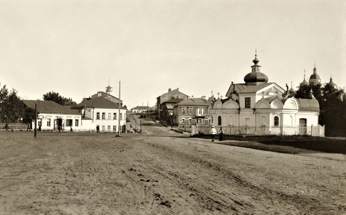 Церковь Тихвинской иконы Божией Матери, Боровичи (Боровичский район, Новгородская область). архивная фотография, Фото 1900-1914 гг.
