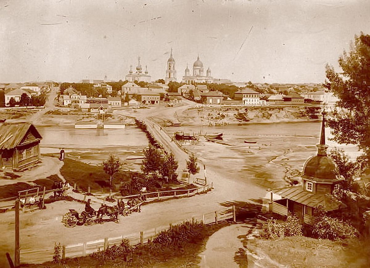 Фотография кон. ХIХ в., архивная фотография. Часовня Нила Столобенского (старая), Боровичи (Боровичский район, Новгородская область)