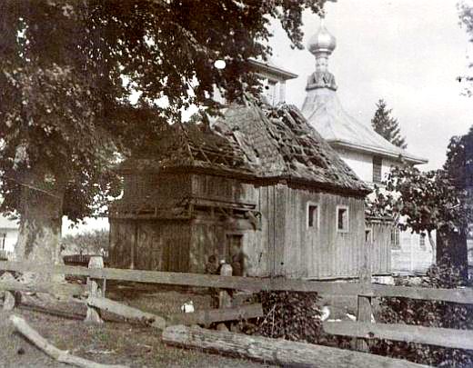 Заборце. Церковь Димитрия Солунского. архивная фотография, Фото с сайта http://www.kosciolydrewniane.pl/pages/drewniane/stare/30179.html