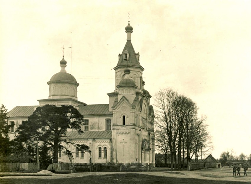 Церковь Покрова Пресвятой Богородицы, Кривошин (Ляховичский район, Беларусь, Брестская область). архивная фотография, 1915—1944 год фото с сайта https://pastvu.com/p/435743
