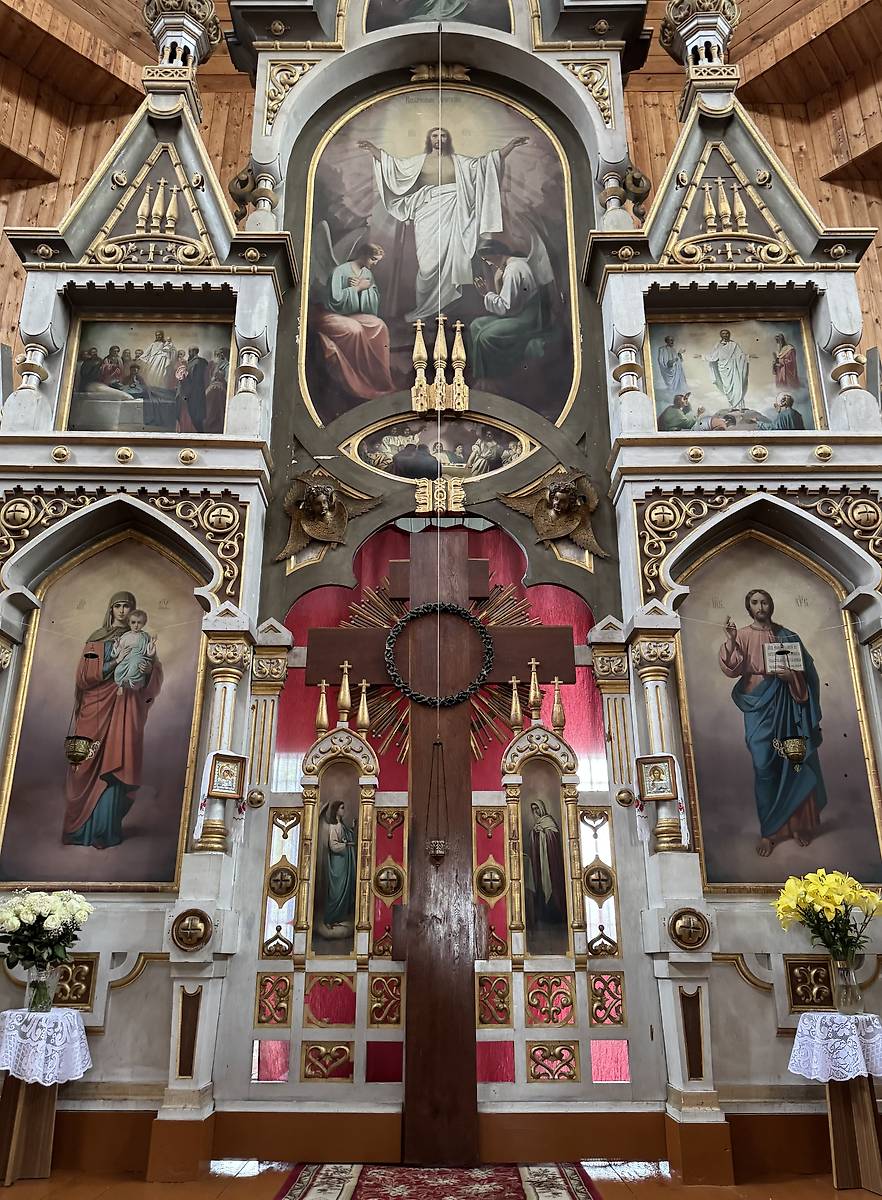 Царские врата, интерьер и убранство. Церковь Петра и Павла, Остров (Ляховичский район, Беларусь, Брестская область)