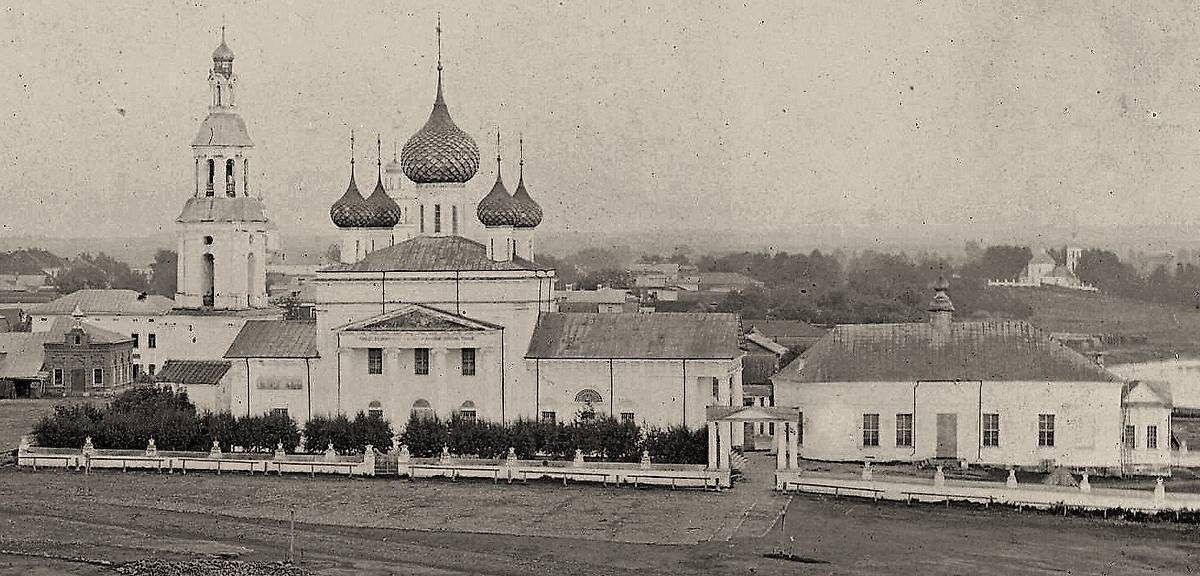 Воскресенский и Казанский соборы. Фото 1901 г. ГАТО., архивная фотография. Собор Воскресения Словущего, Бежецк (Бежецкий район, Тверская область)