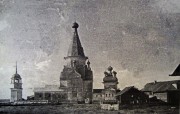 Храмовый комплекс. Церкви Климента, Папы Римского, и Вознесения Господня, Вид с южной стороны. Фотография советского периода<br>, Пияла, Онежский район, Архангельская область