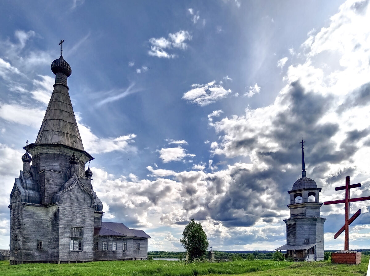 Храмовый комплекс. Церкви Климента, Папы Римского, и Вознесения Господня, Пияла (Онежский район, Архангельская область). фасады