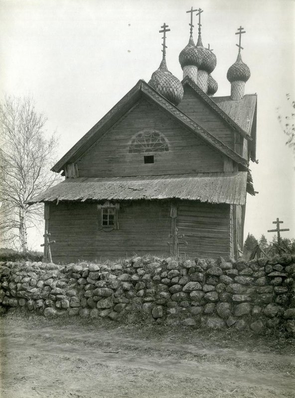 Церковь Благовещения Пресвятой Богородицы, Усадище (Масельга) (Волховский район, Ленинградская область). архивная фотография, Фото 1913 г. из фондов Российского этнографического музея. (ГК №38772846)