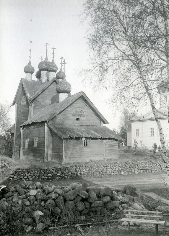 Усадище (Масельга). Церковь Благовещения Пресвятой Богородицы. архивная фотография, Фото 1913 г. из фондов Российского этнографического музея. (ГК №38772887)