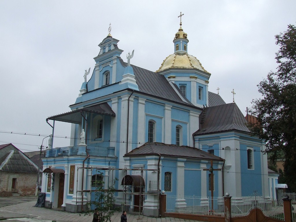 Церковь Рождества Пресвятой Богородицы, Самбор (Самборский район, Украина, Львовская область). общий вид в ландшафте
