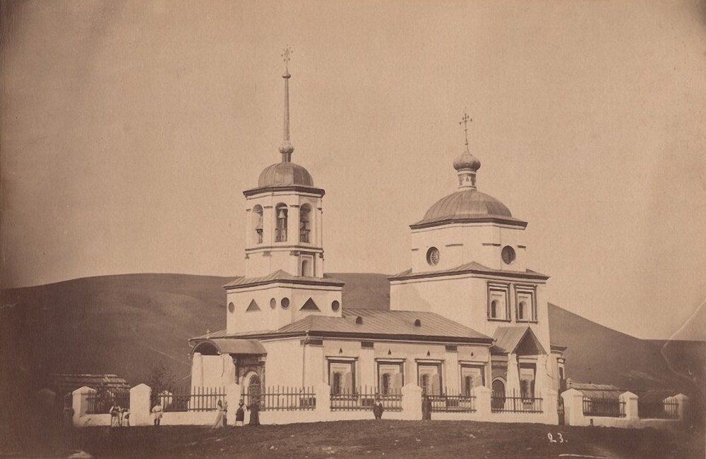 Церковь Преображения Господня, Унда (Балейский район, Забайкальский край). архивная фотография, Фото 1879 года из фондов Хабаровского краевого музея имени Н.И. Гродекова. Автор Эмиль Нино