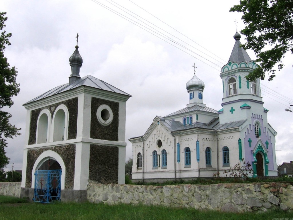 Церковь Анны Праведной, Мижеричи (Зельвенский район, Беларусь, Гродненская область). общий вид в ландшафте
