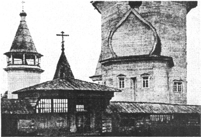 Храмовый комплекс Верхнечурьевского Спасского (Агафоновского) погоста, Агафоновская (Каргопольский район, Архангельская область). архивная фотография, Фото с сайта wood.totalarch.com