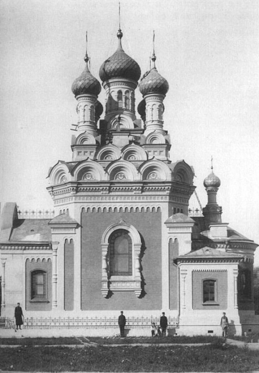 Воскресенский Новодевичий монастырь. Церковь Илии Пророка, Московский район (Санкт-Петербург, г. Санкт-Петербург). архивная фотография, Церковь пророка Илии на кладбище (утрачена) 1888 год постройки с http://walkspb.ru/
