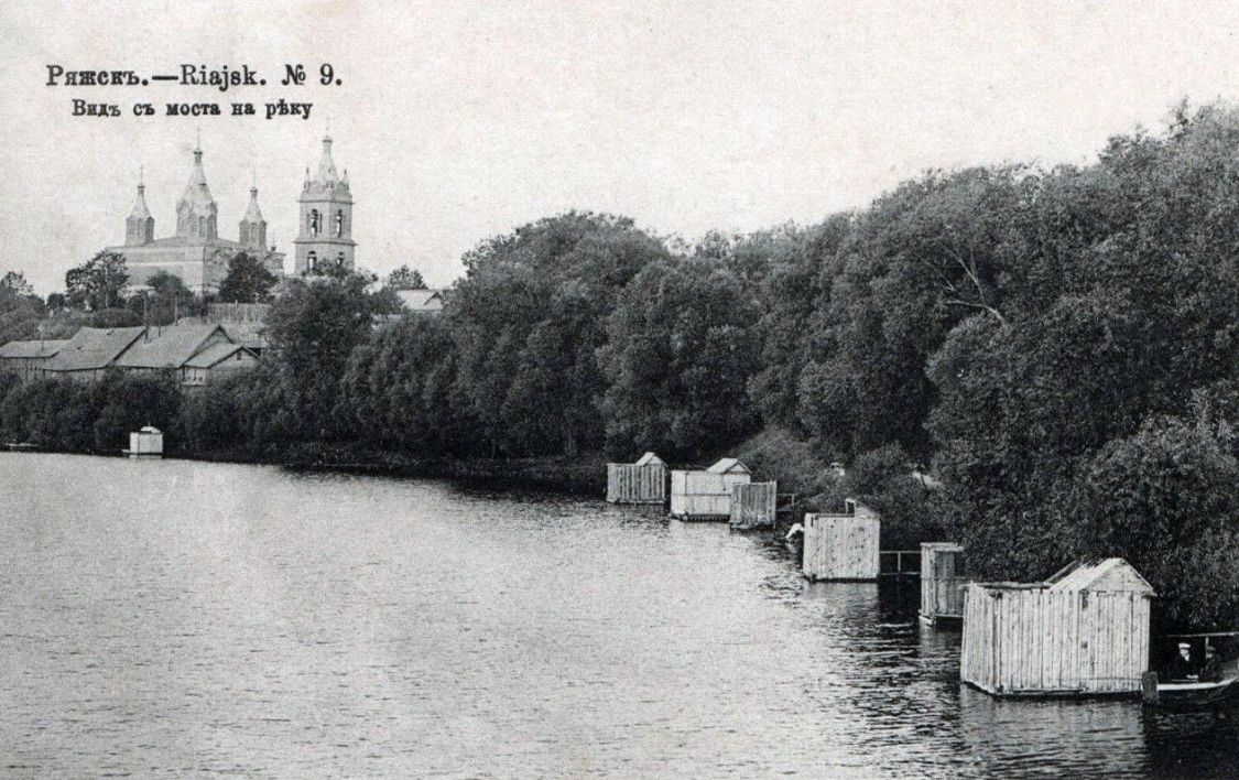 Ряжск. Собор Благовещения Пресвятой Богородицы. архивная фотография, Фотоснимок с дореволюционной карточки