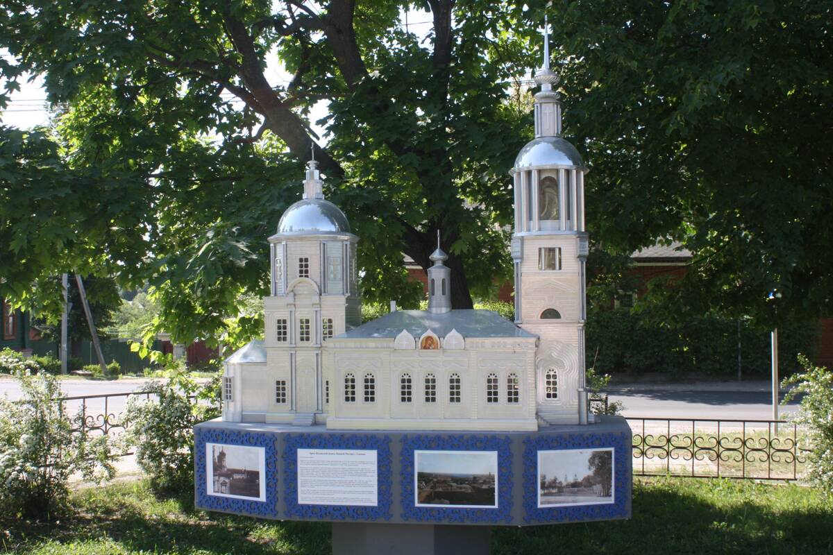 Церковь Казанской иконы Божией Матери, Скопин (Скопинский район и г. Скопин, Рязанская область). фасады, Макет храма