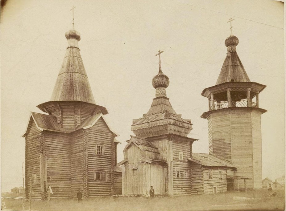 Храмовый комплекс Шуерецкого погоста, Шуерецкое (Беломорский район, Республика Карелия). архивная фотография, Фото 1880 - 1900-х гг. из фондов музея при Российской академии художеств. ( ГК № 63058640)