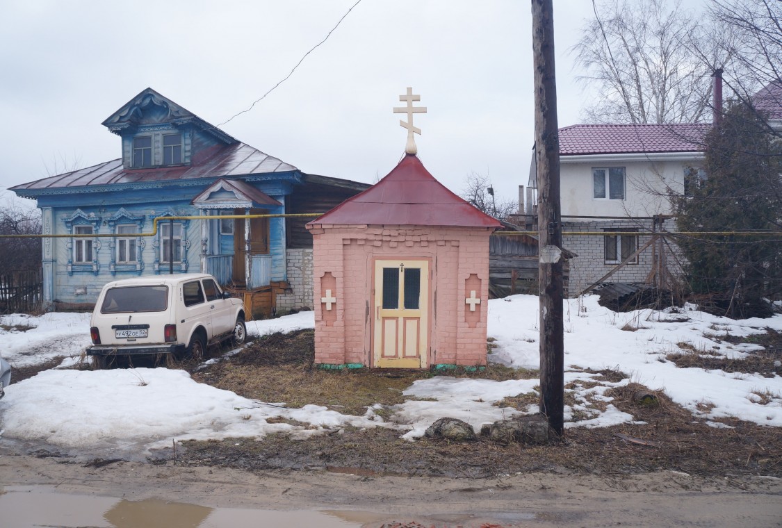 Неизвестная часовня, Шерстнево (Бор, ГО, Нижегородская область). общий вид в ландшафте