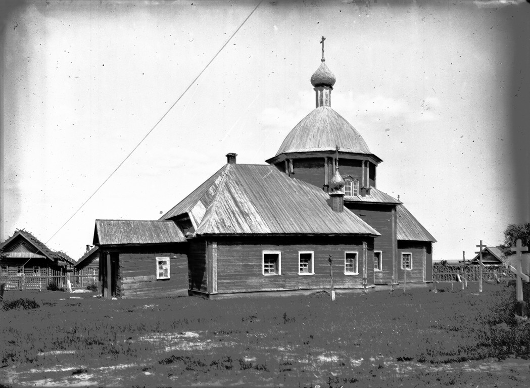 Что на Волу, церковь Михаила Архангела в Георгиевском, Георгиевское (Ветлужский район, Нижегородская область). архивная фотография, Фото 1906-1908 годов с сайта bibl-kostroma.ru. Автор В.Н. Кларк