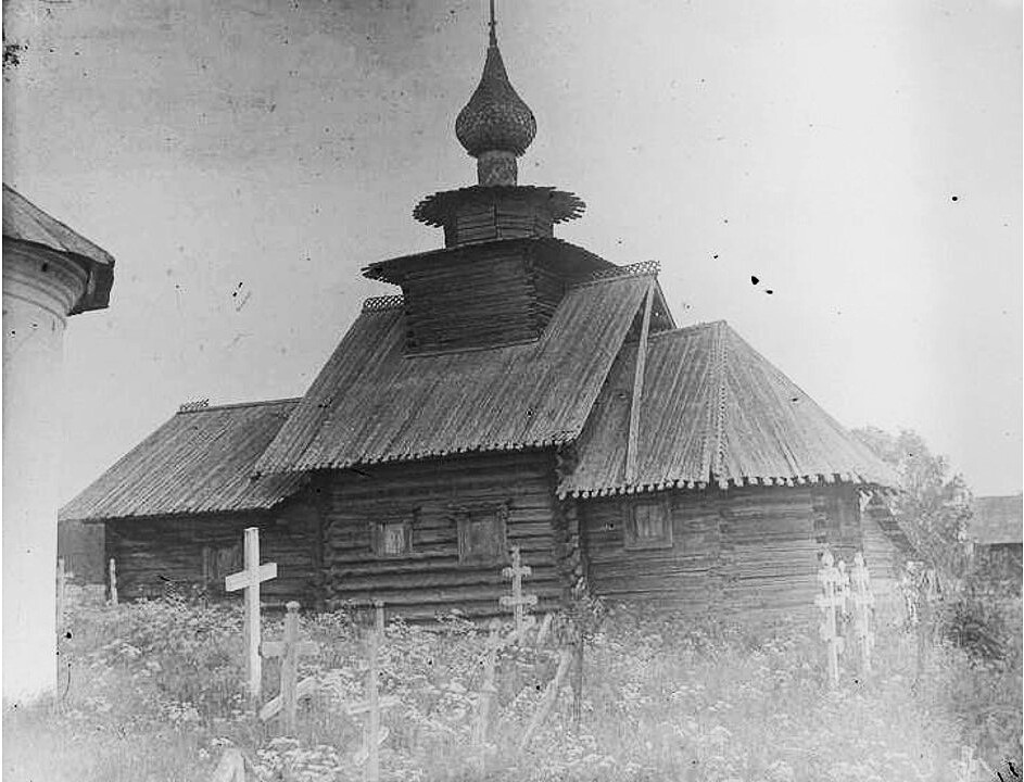 Церковь Димитрия Солунского, Кирилловские Танищи, урочище (Кадуйский район, Вологодская область). архивная фотография, Фото Макарова Владимира Кузьмича 1931 г. из фондов Череповецкого музея. (ГК № 51554829)
