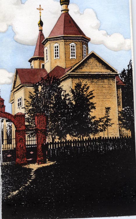 Церковь Георгия Победоносца, Кицково (Себежский район, Псковская область). архивная фотография, Из частной коллекции Михаила Мещанинова