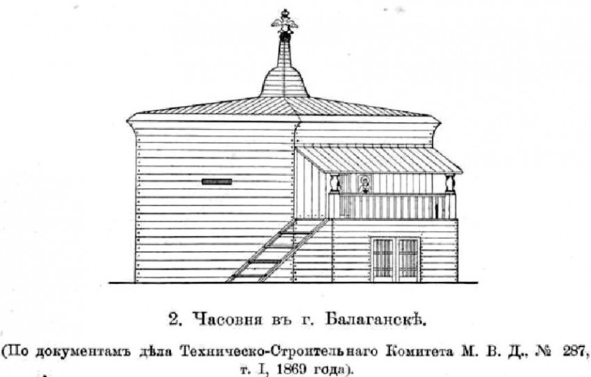 Неизвестная часовня в башне Балаганского острога, Балаганск (акватория Братского водохранилища) (Балаганский район, Иркутская область). архивная фотография, Известия ИАК 1907 http://www.library.chersonesos.org/showsection.php?section_code=2