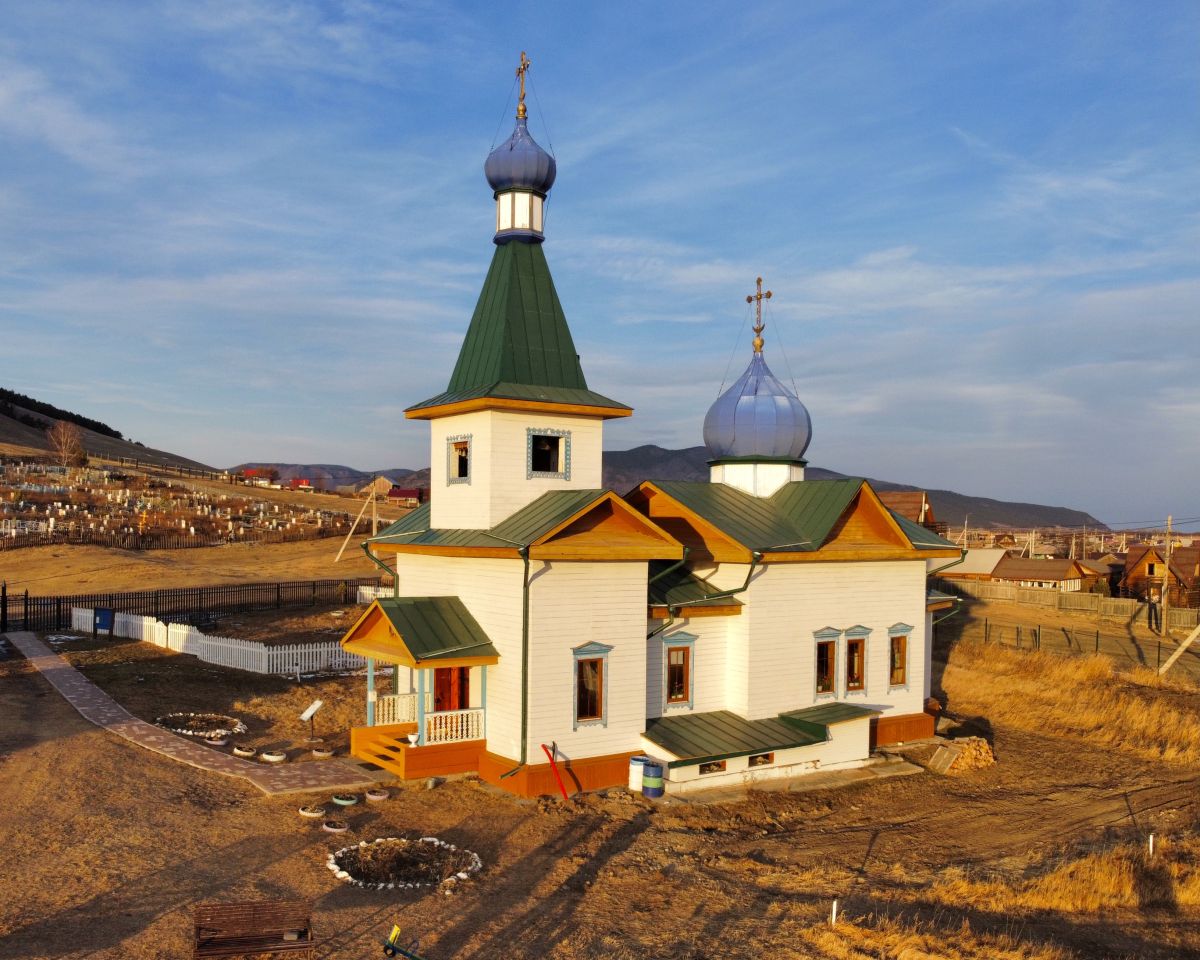 Церковь Николая Чудотворца, Большое Голоустное (Иркутский район, Иркутская область). фасады, Вид с ЮЗ