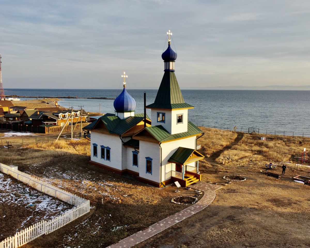 Церковь Николая Чудотворца, Большое Голоустное (Иркутский район, Иркутская область). фасады, Вид с СЗ