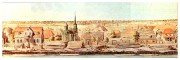 Церковь Троицы Живоначальной (старая), Общий вид в контексте застройки. 1792 г., рисунок И. Броце. источник: http://forum.myriga.info/index.php?s=6933b079bb35ca465ffbb39089d05991&act=Attach&type=post&id=5814<br>, Рига, Рига, город, Латвия