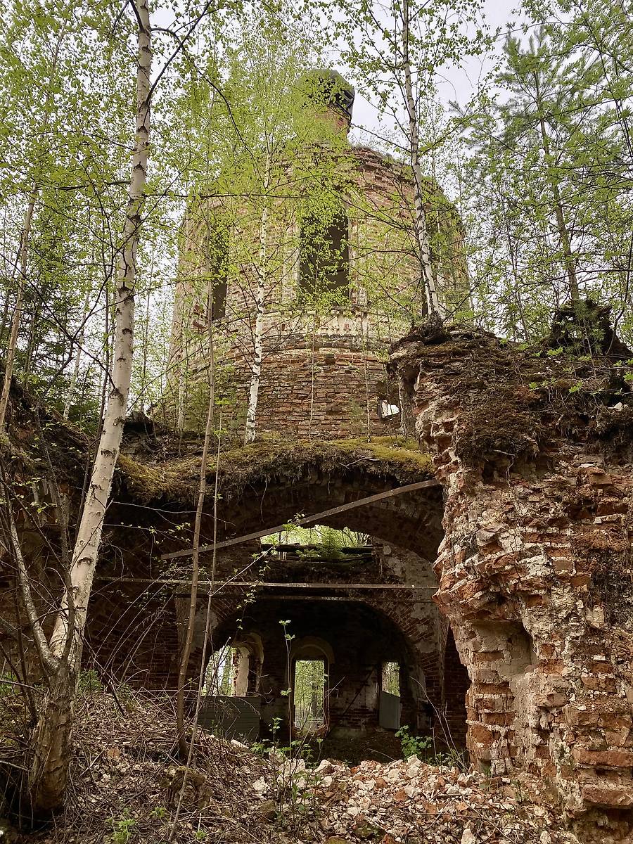 Главный объём, архитектурные детали. Церковь Вознесения Господня, Евдский Погост (Красноборский район, Архангельская область)