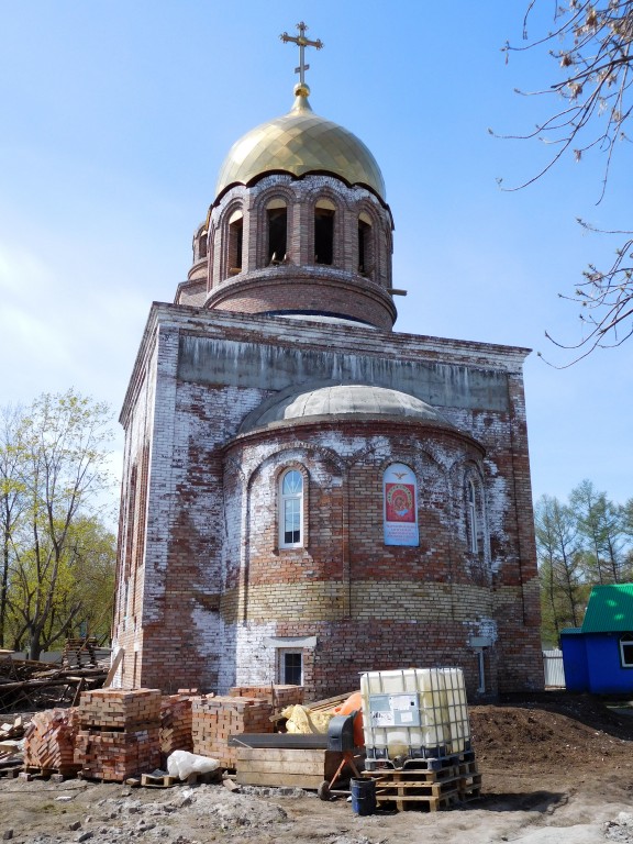 Самара. Церковь Спаса Преображения. фасады, Восточный фасад строящейся Богородско-Казанской церкви 