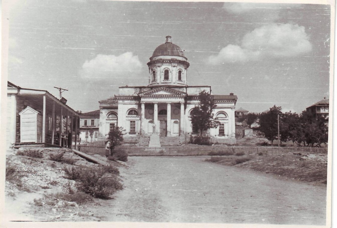 Цимлянская (акватория Цимлянского водохранилища). Церковь Николая Чудотворца в станице Цимлянской. архивная фотография, Частная коллекция. Фото 1940-х годов