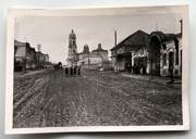 Церковь Николая Чудотворца (Гончарного), Вид храма в перспективе улицы. Фото 1942 г. с аукциона e-bay.de<br>, Болхов, Болховский район, Орловская область