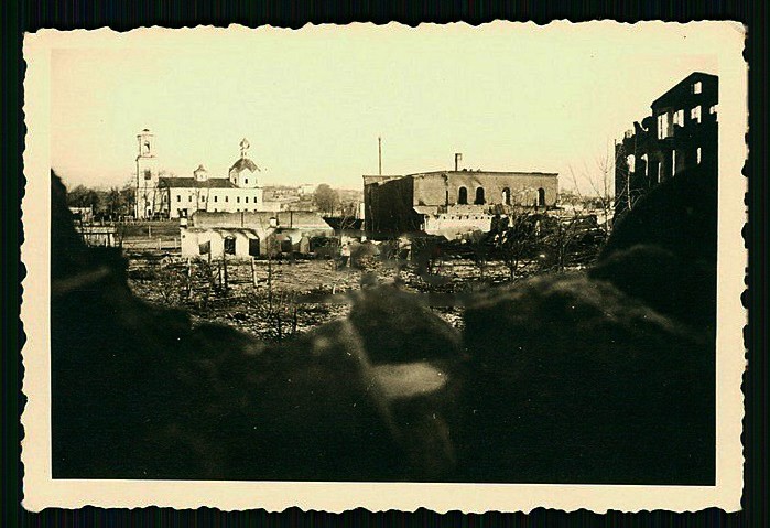Церковь Воскресения Словущего, Белый (Бельский район, Тверская область). архивная фотография, Вид храма до разрушений. Фото 1941 г. с аукциона e-bay.de