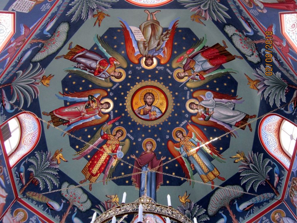 Спасо-Преображенский Валаамский монастырь. Церковь Кирилла и Мефодия при Летней гостинице, Валаамские острова (Сортавальский район, Республика Карелия). интерьер и убранство, Свод церкви святых Кирилла и Мефодия.