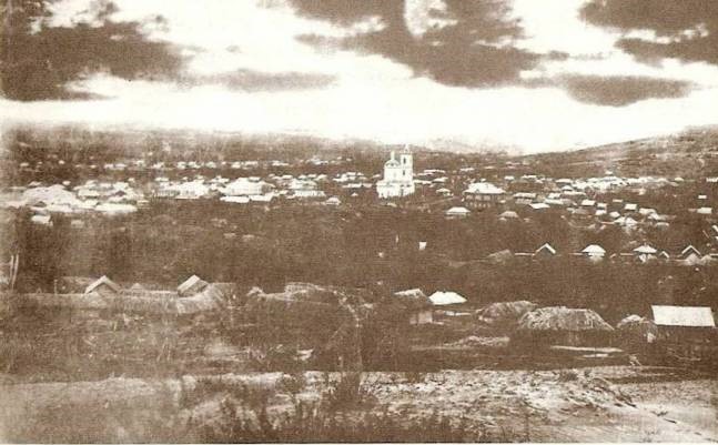 Церковь Николая Чудотворца и Казанской иконы Божией Матери, Колояр (Вольский район, Саратовская область). архивная фотография, Фото 1899 г., источник: oldsaratov.ru/photo/gubernia/13669