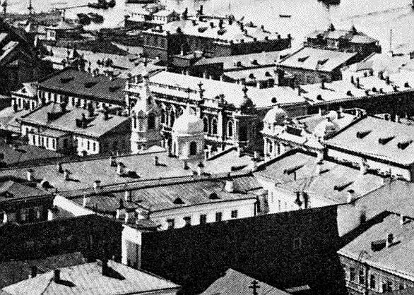 Церковь Троицы Живоначальной на Нижнем Посаде (старая), Нижегородский район (Нижний Новгород, город, Нижегородская область). архивная фотография, Кадрирование фото с сайта https://pastvu.com/