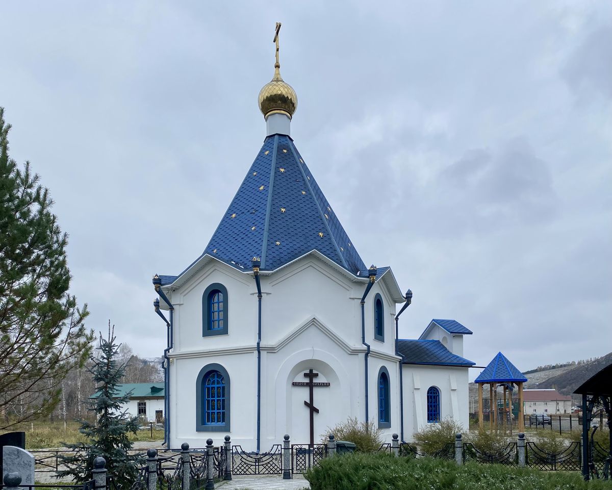 Церковь Покрова Пресвятой Богородицы (новая), Ая (Алтайский район, Алтайский край). фасады, Вид с СВ