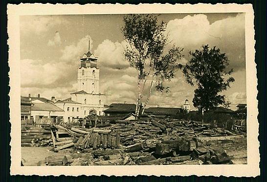 Фото 1941 г. с аукциона e-bay.de, архивная фотография. Церковь Благовещения Пресвятой Богородицы (единоверческая), Ржев (Ржевский район и г. Ржев, Тверская область)