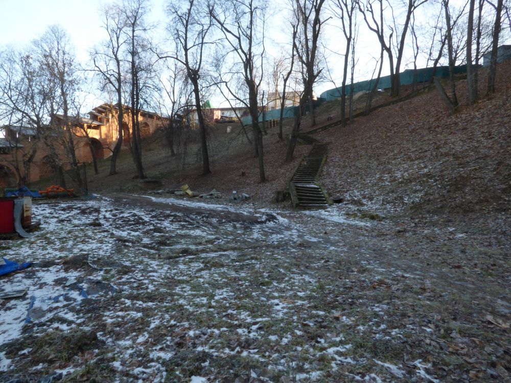 Нижегородский район. Кремль. Часовня Сошествия Святого Духа. дополнительная информация, Современный вид участка, где стояла часовня