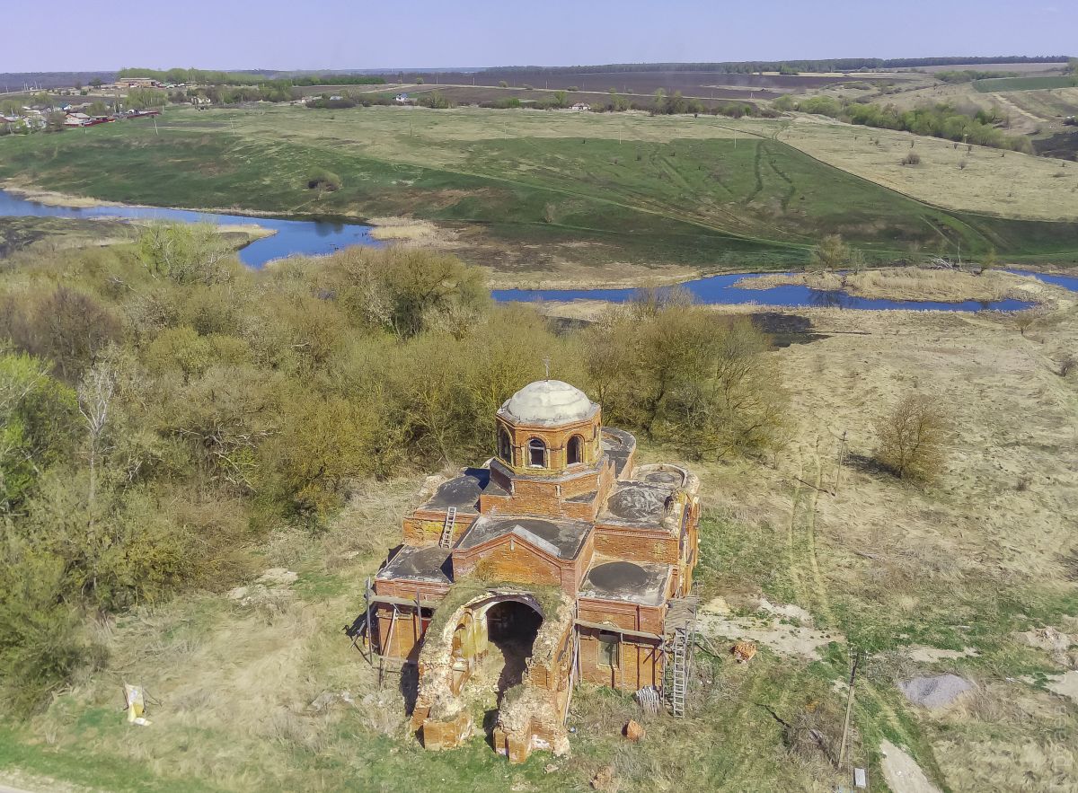 Церковь Троицы Живоначальной, Черняевка (Богородицкий район, Тульская область). фасады, Вид с запада