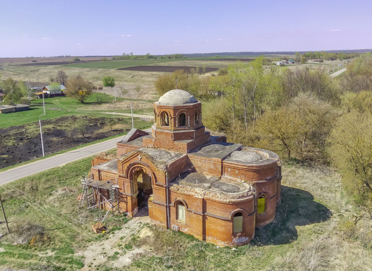 Церковь Троицы Живоначальной, Черняевка (Богородицкий район, Тульская область). фасады, Вид с востока