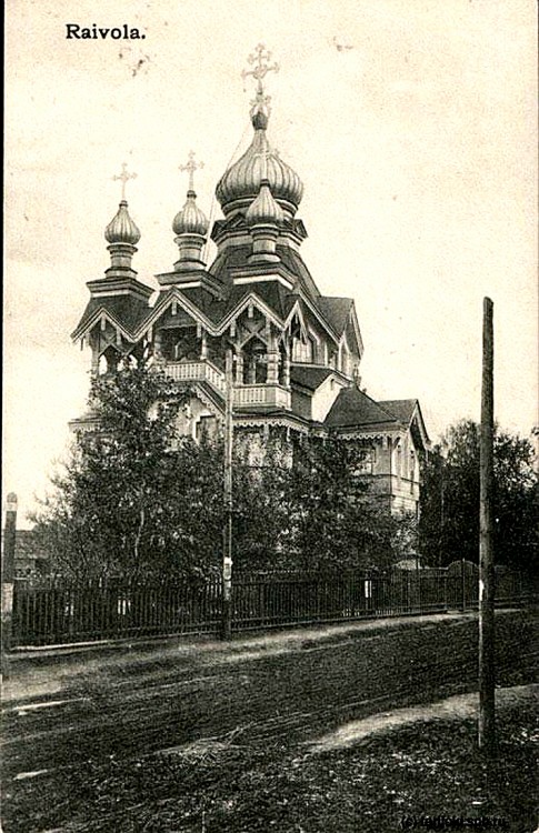 Церковь Николая Чудотворца (старая), Рощино (Выборгский район, Ленинградская область). архивная фотография, фото начало ХХ века.Архитектор:Богомолов И. С.(	1878-1881) утрачена