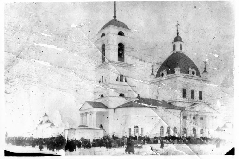 Церковь Воскресения Христова в с. Воскресенском, Кирово (Мишкинский район, Курганская область). архивная фотография, фото 1900 год с сайта http://zhurnal.siwatcher.ru/s/shetkowa_o_a/kraewedeniezauralxja-21.shtml