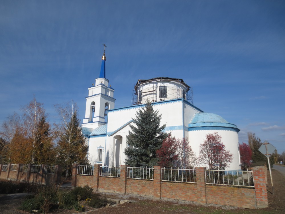 Анастасиевка. Церковь Покрова Пресвятой Богородицы. фасады