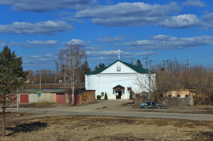 Церковь Воскресения Словущего, Пенза (Пенза, город, Пензенская область). общий вид в ландшафте, Вид с юго-запада с железнодорожной насыпи