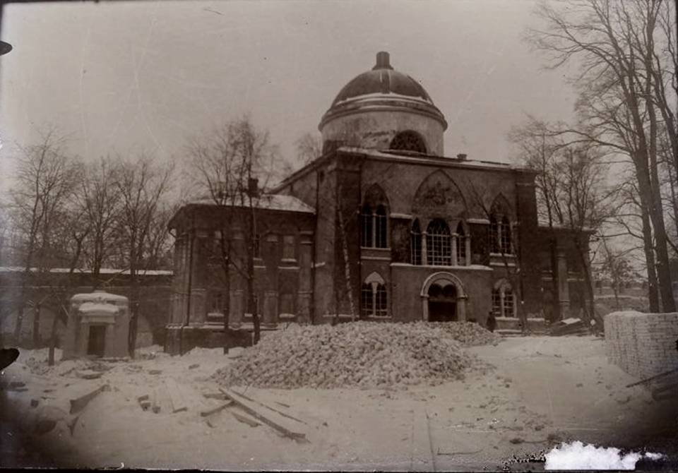 Симонов мужской монастырь. Церковь Николая Чудотворца, Даниловский (Южный административный округ (ЮАО), г. Москва). архивная фотография, Общий вид с юга. Фото Лебедева А. Т. 1928 г. из коллекции ГНИМА. (ГК № 65029846)