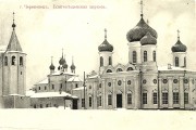 Церковь Благовещения Пресвятой Богородицы, Церковь Иоанна Богослова(слева)Церковь Благовещения Пресвятой Богородицы(справа) фото 1900 год с сайта http://alexandrtrofimov.ru/wp-content/uploads/2015/03/tihtih29.jpg <br>, Череповец, Череповец, город, Вологодская область